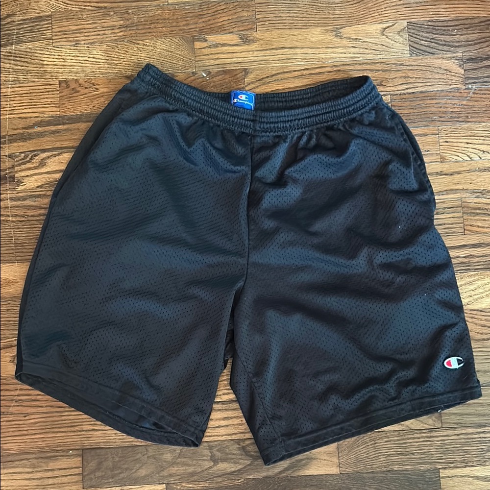 Champion Black Athletic Shorts Lightweight Performance